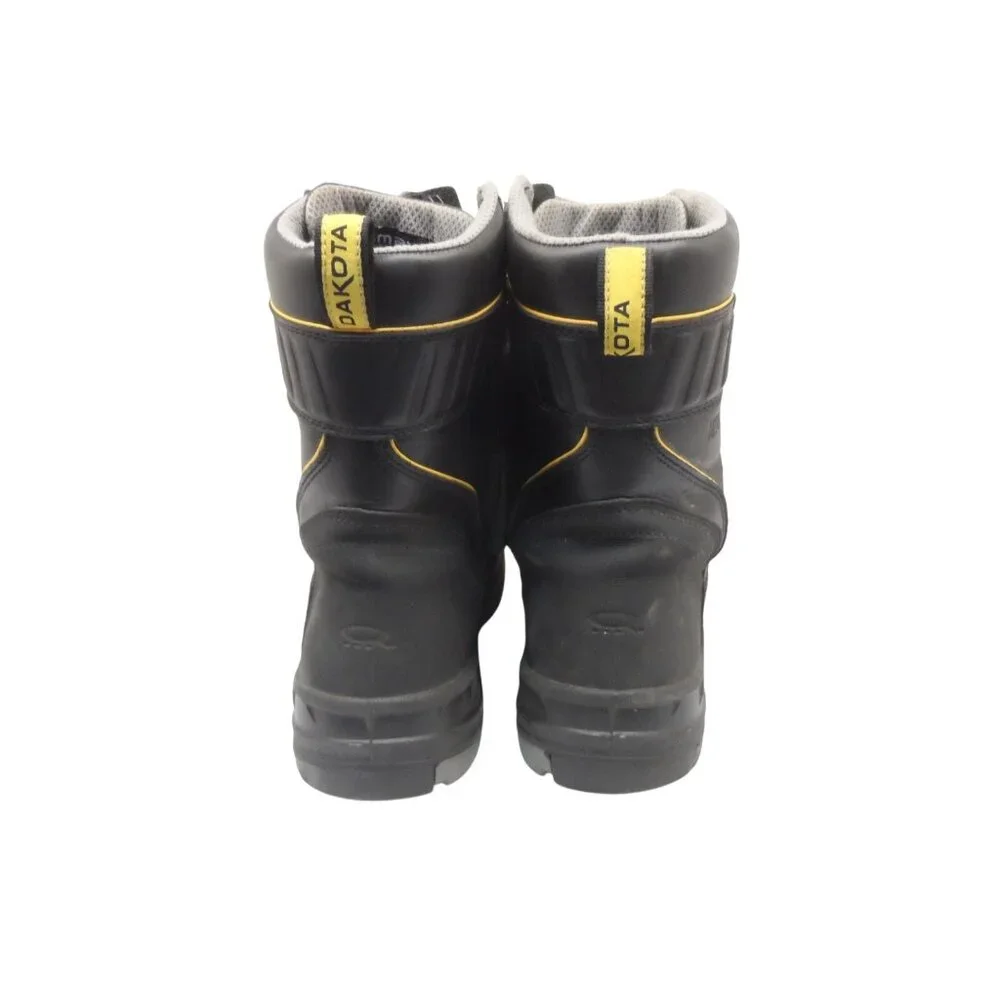 DAKOTA Men's 8" 8112 Quad Steel Toe Internal Metguard Work Boots Black Size 14M - Picture 3 of 9